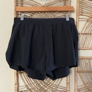 Lululemon Fast and Free Reflective Shorts Lined 3" Inseam Black Men's Sz L B30